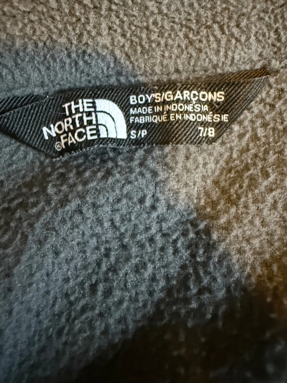 Boys Size 7/8 North Face Zip Up